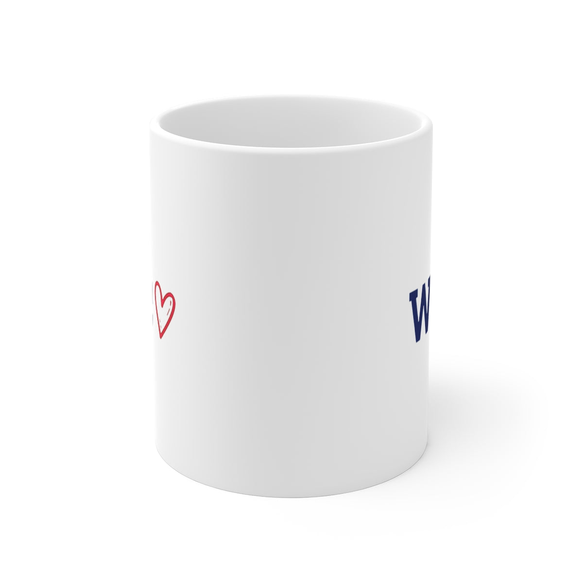 front view of the mug