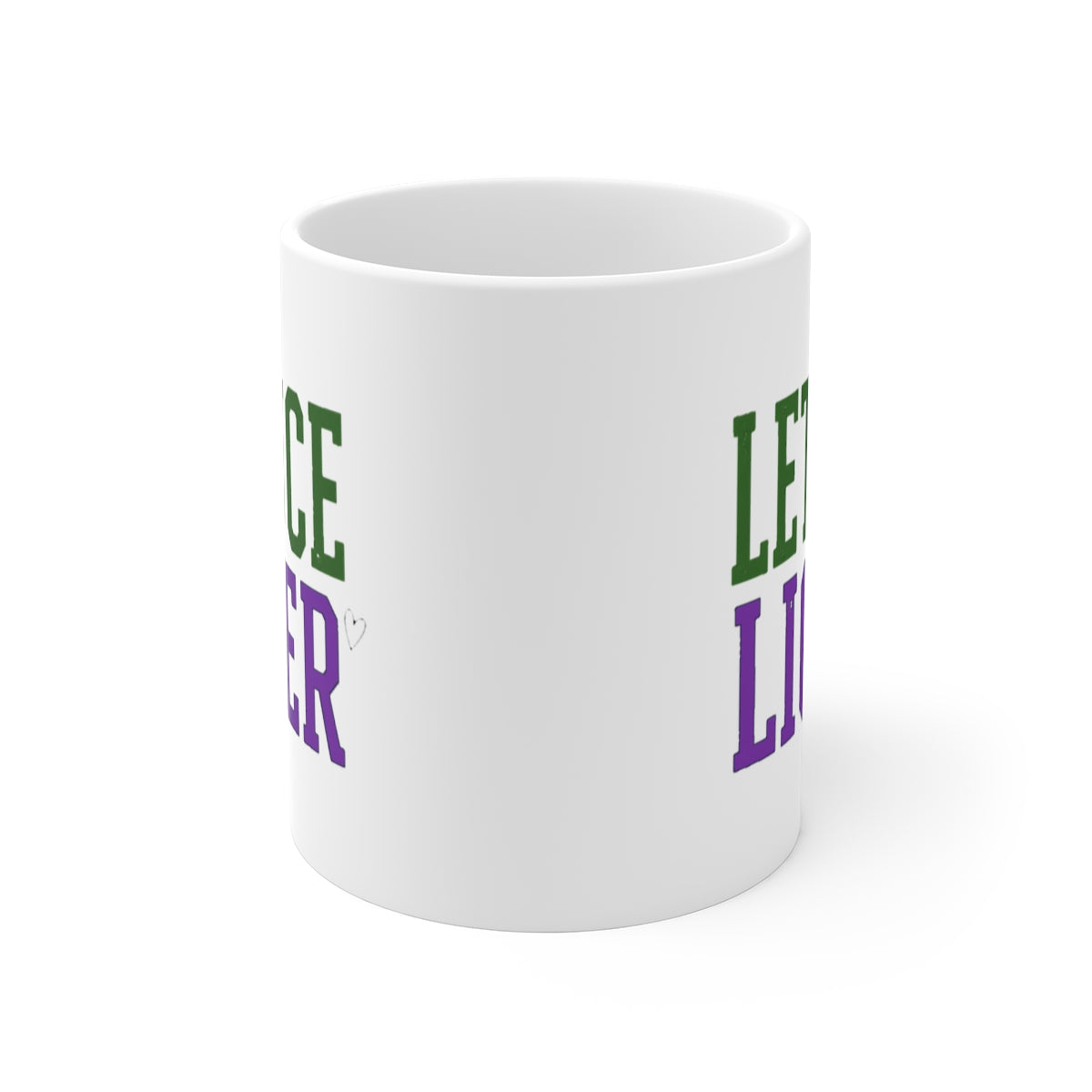 front view of the mug