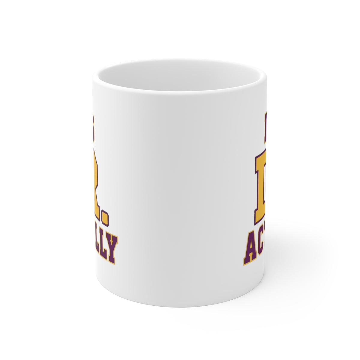 front view of the mug