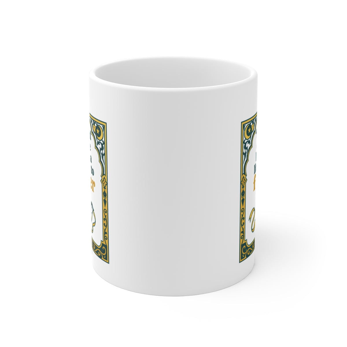 front view of the mug