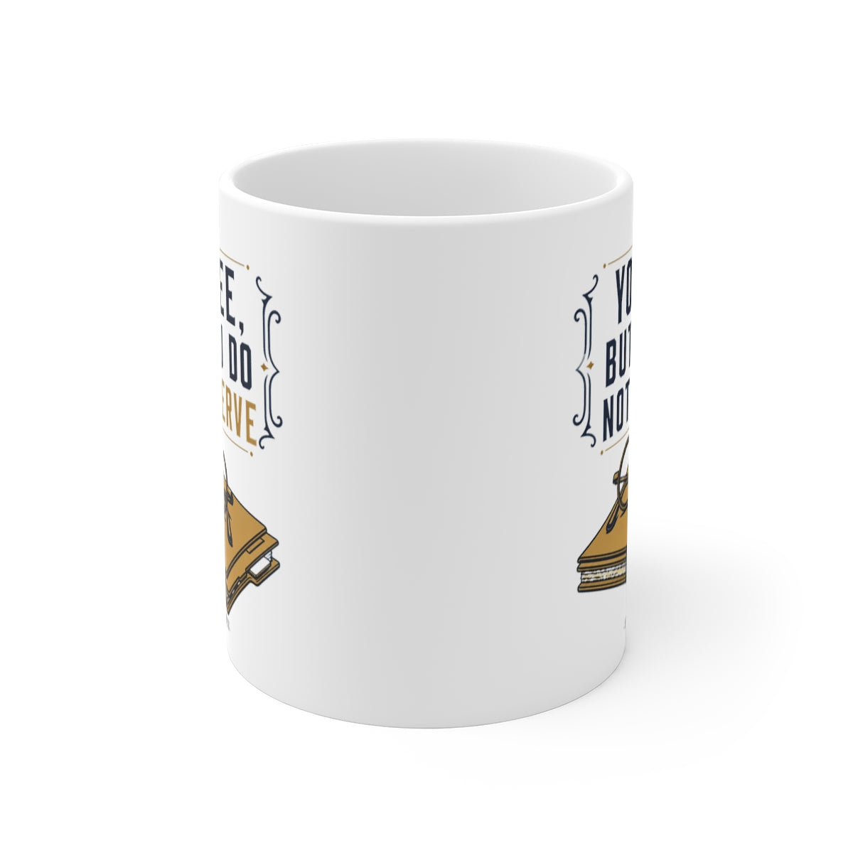 front view of the mug