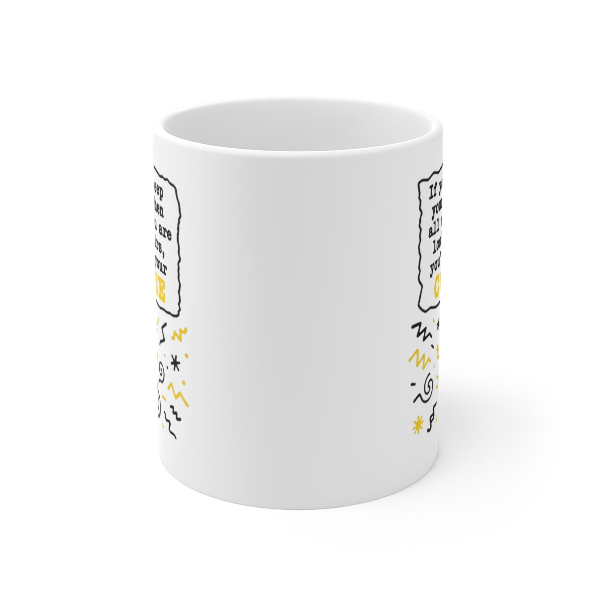 front view of the mug