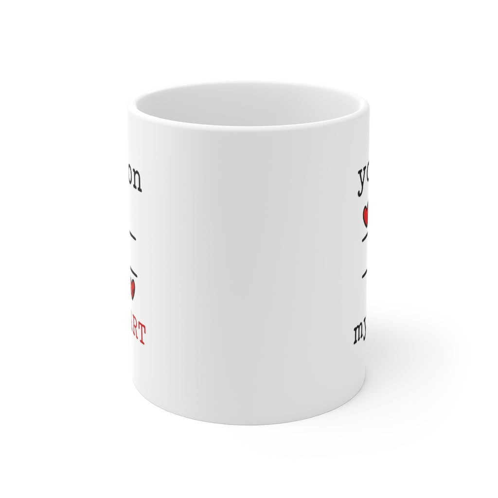 front view of the mug