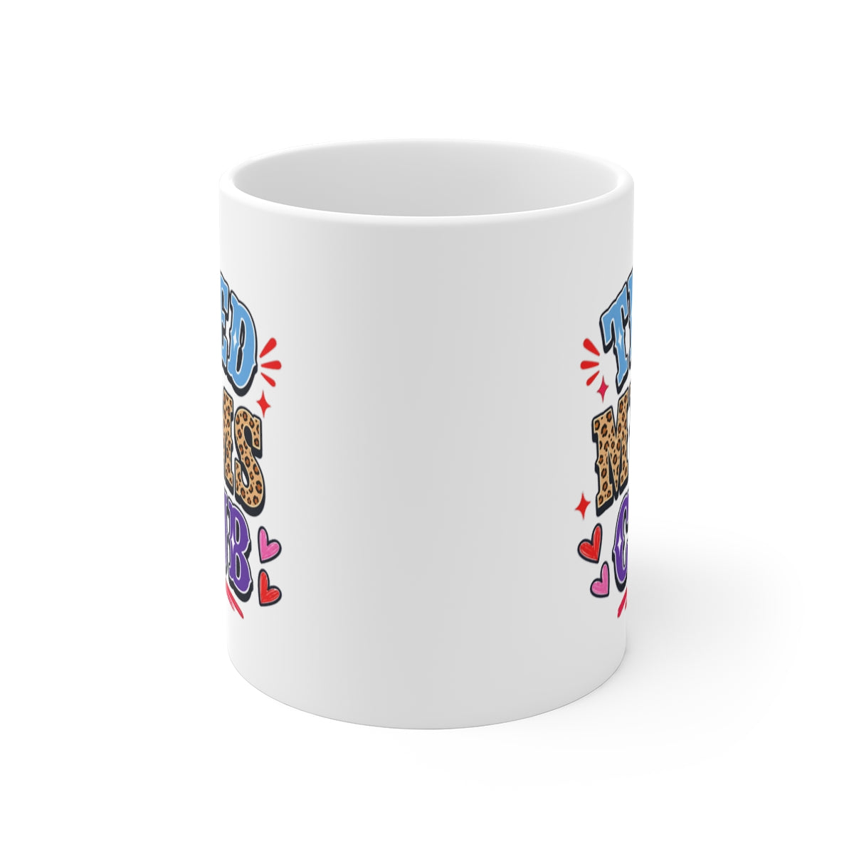 front view of the mug
