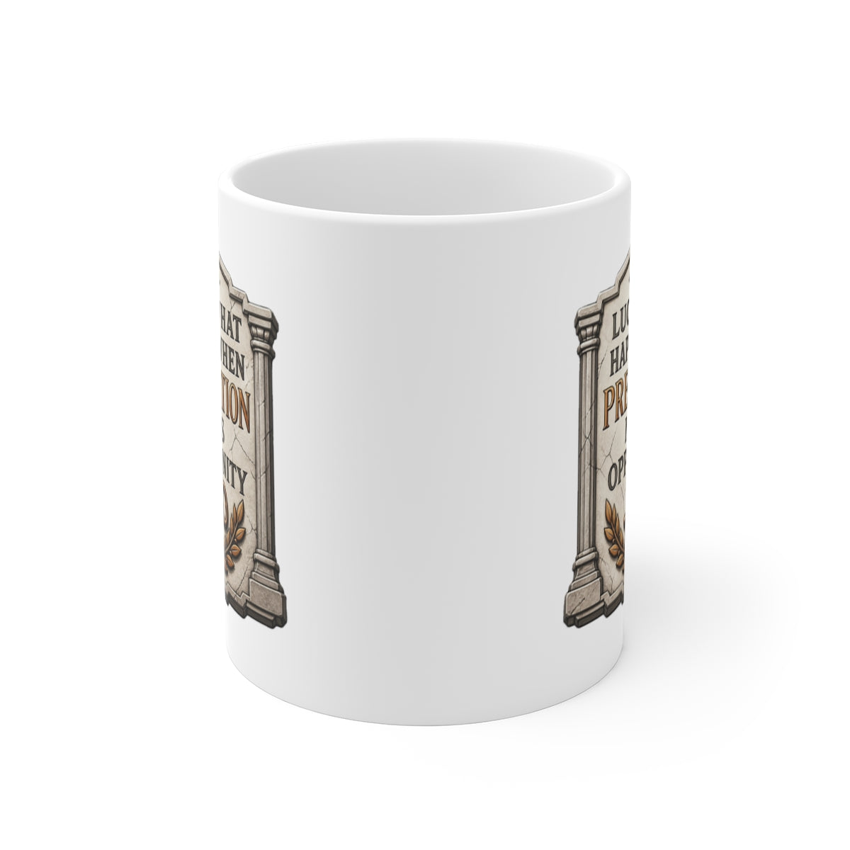 front view of the mug