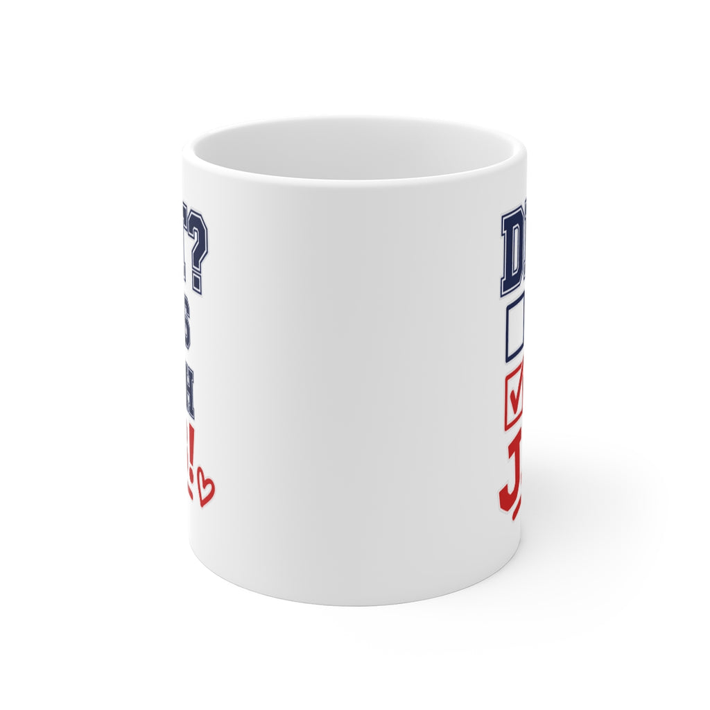 front view of the mug