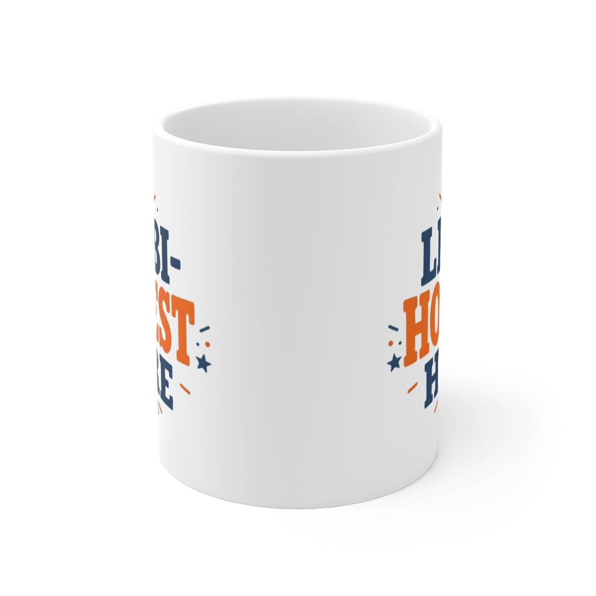 front view of the mug