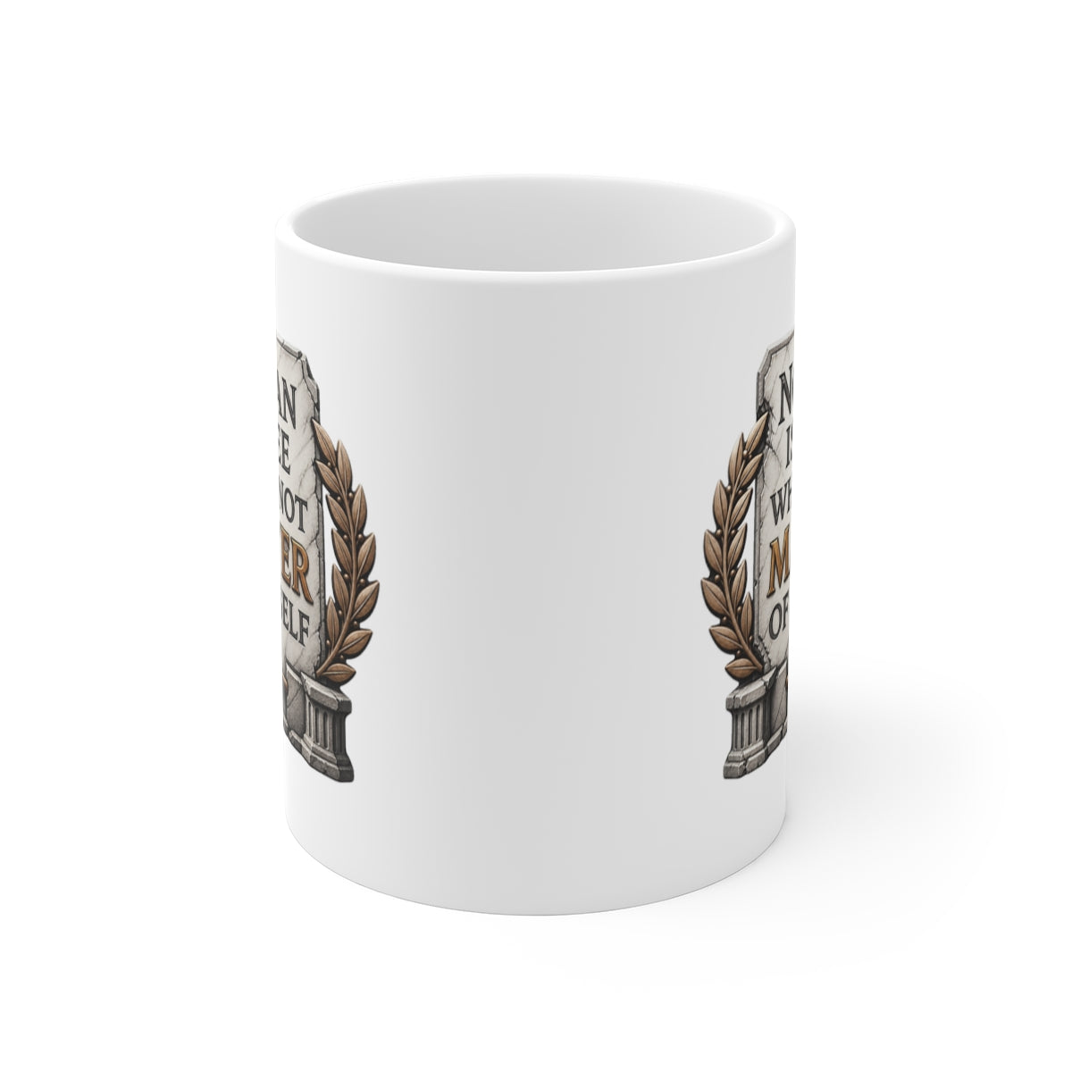 front view of the mug