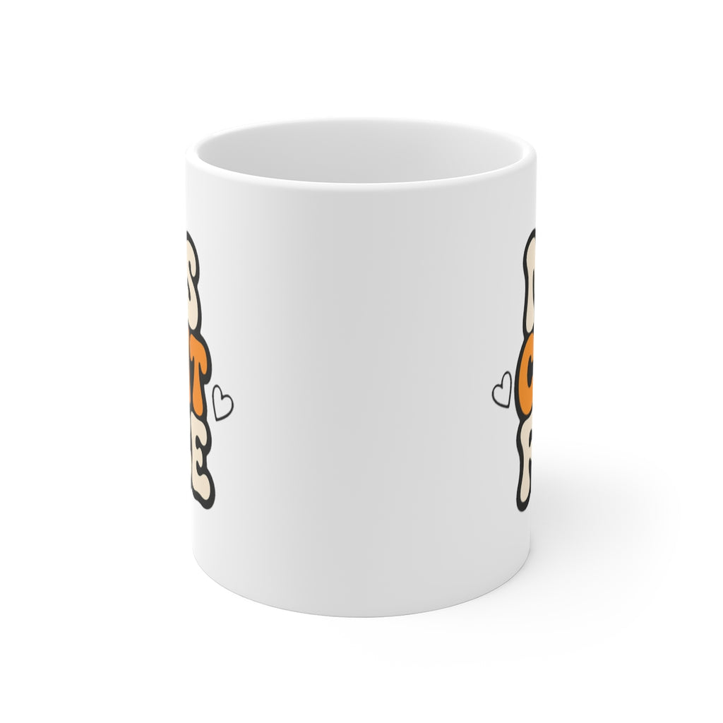 front view of the mug