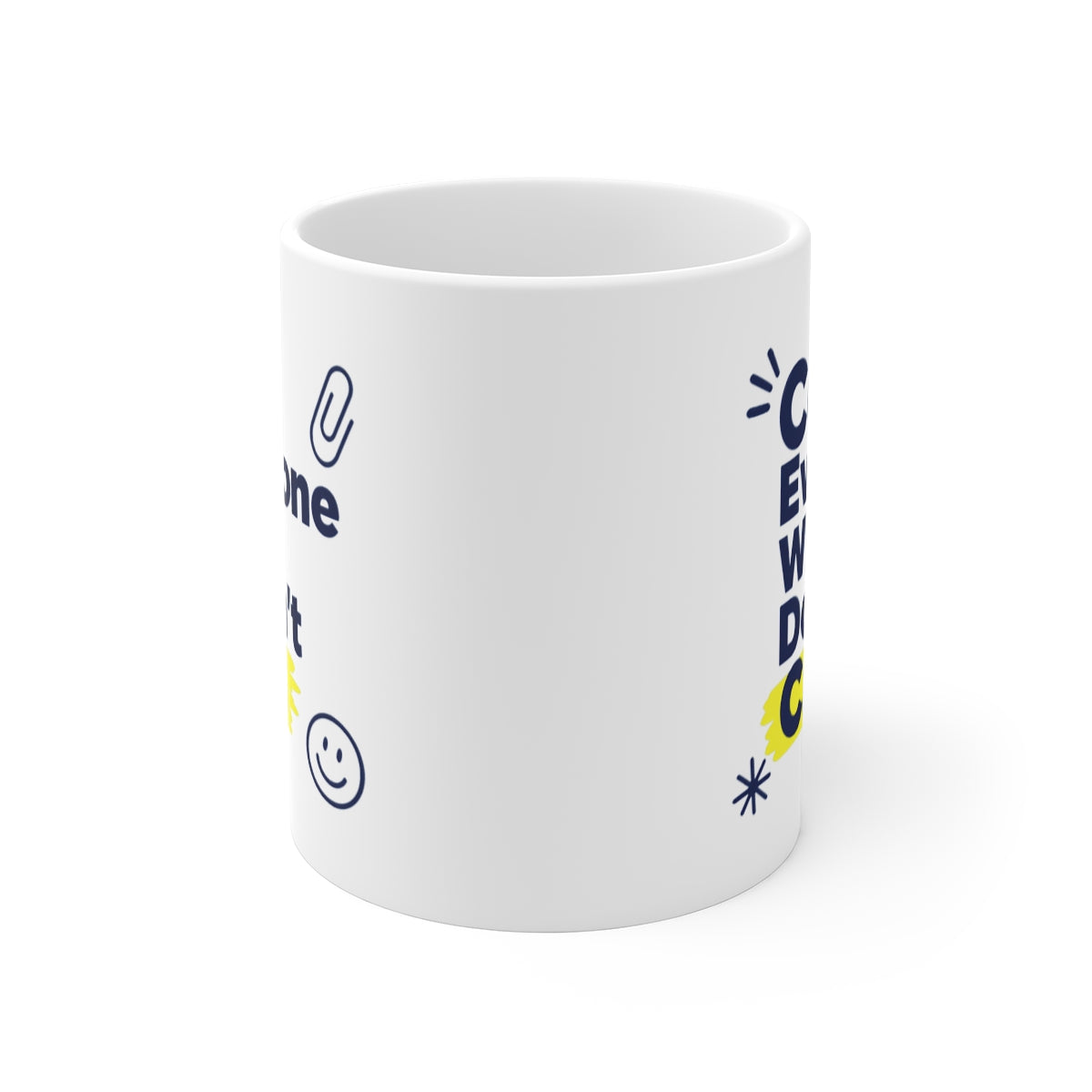 front view of the mug