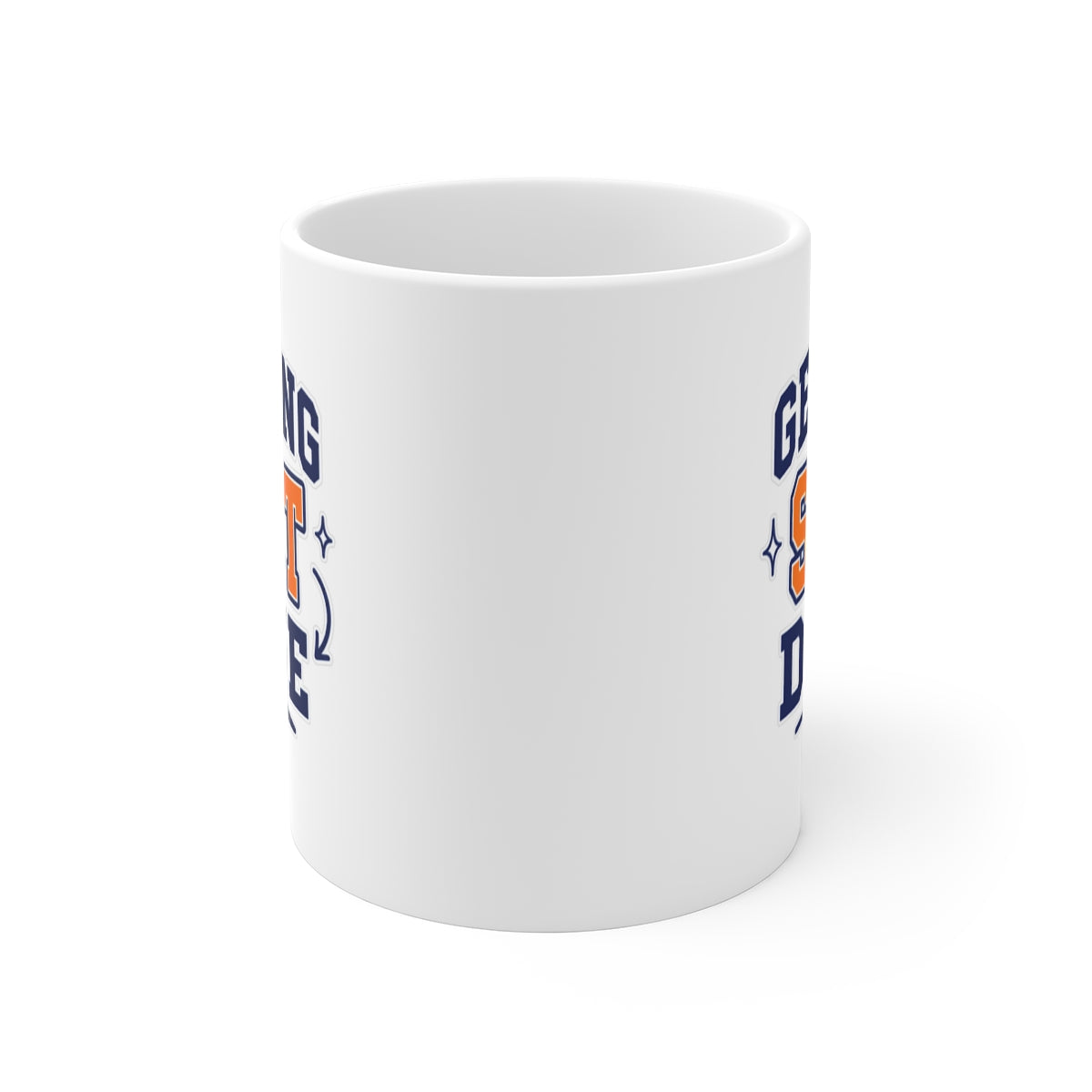 front view of the mug