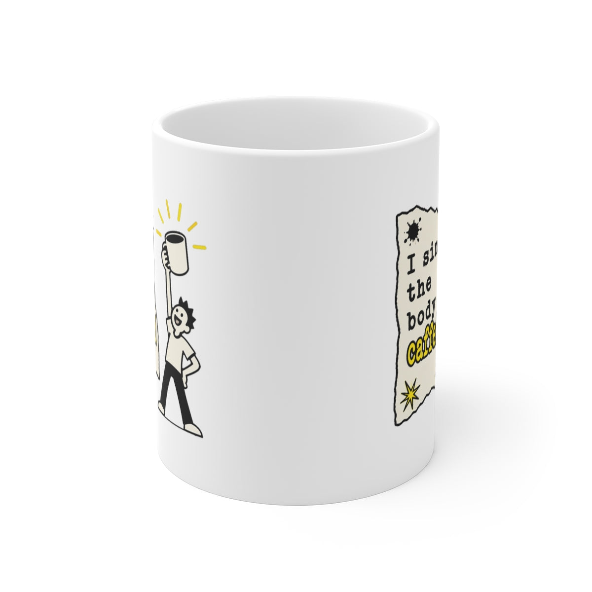 front view of the mug
