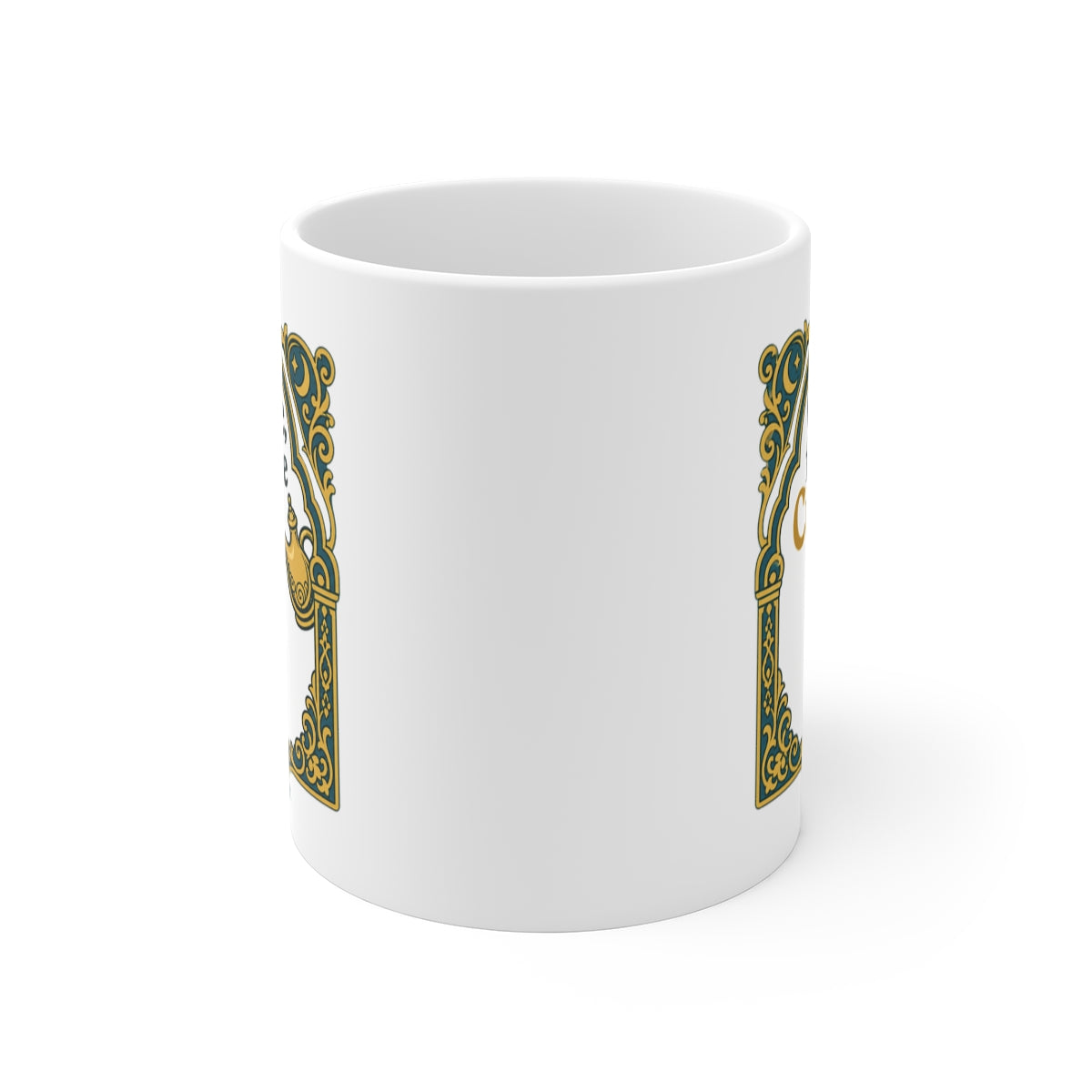 front view of the mug