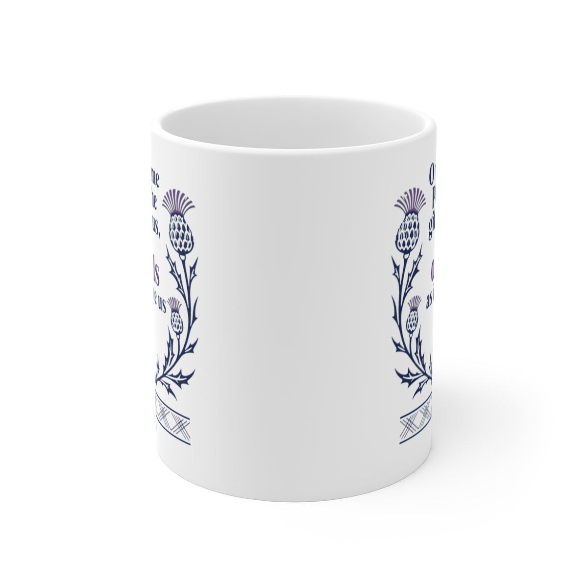 front view of the mug
