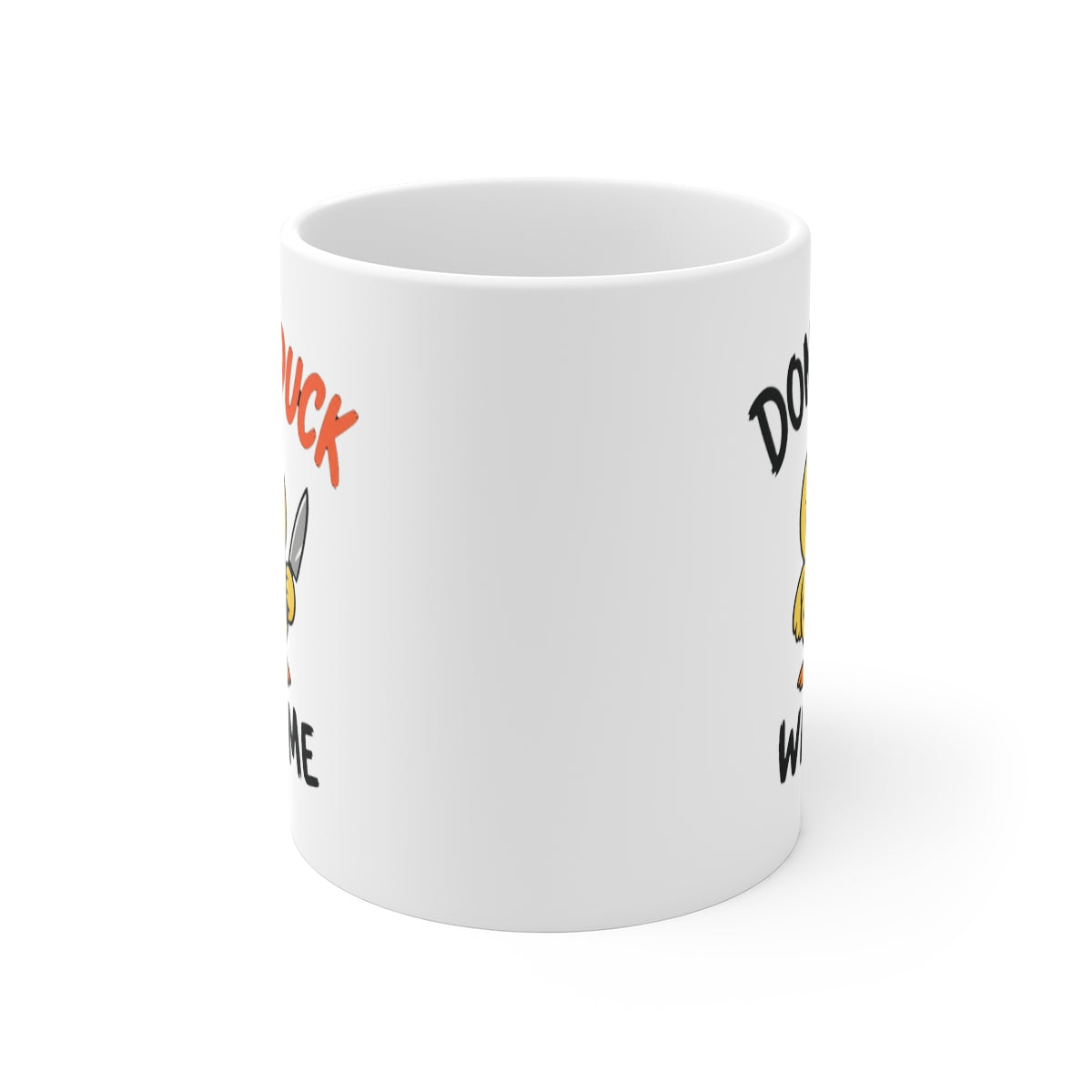 front view of the mug