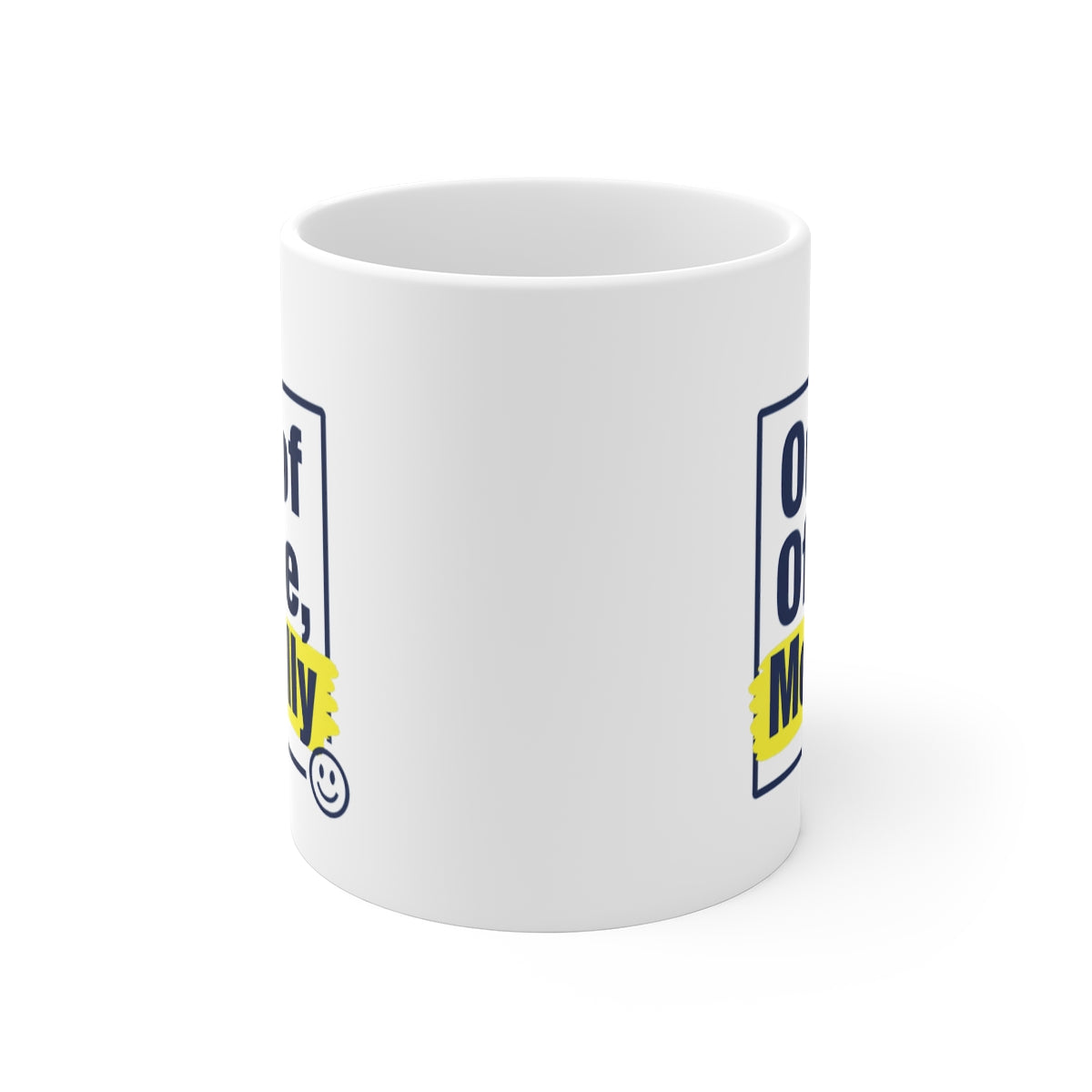 front view of the mug