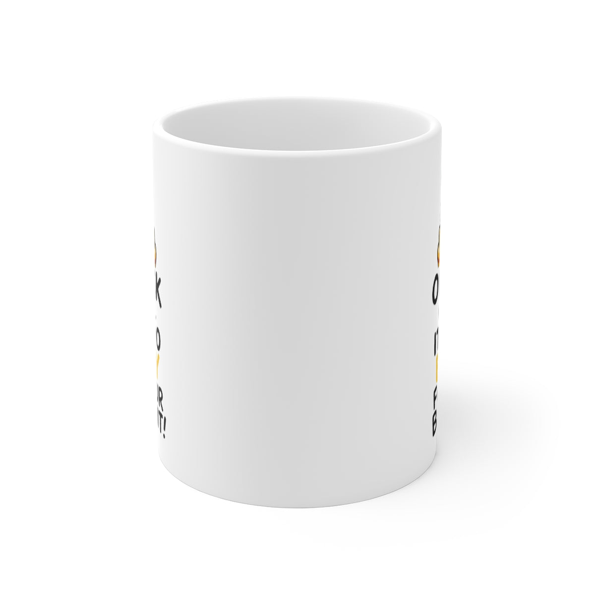 front view of the mug