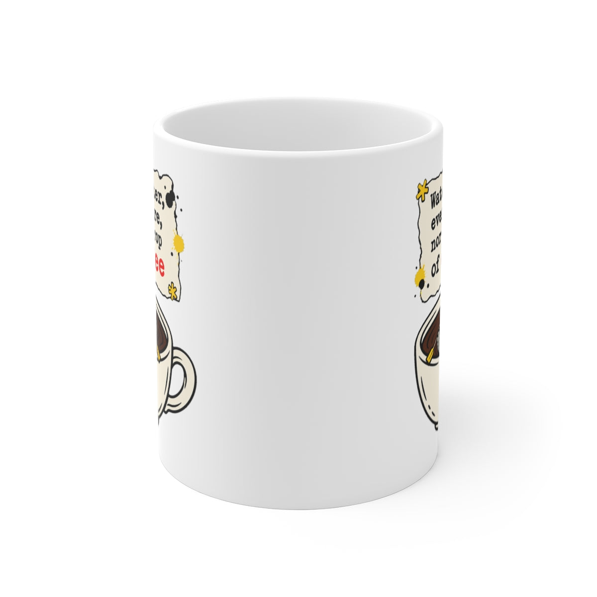 front view of the mug