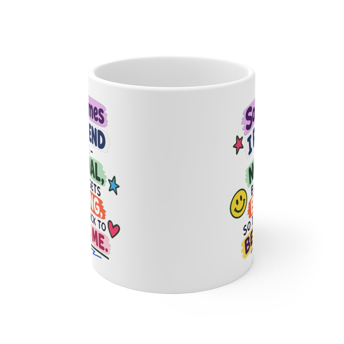 front view of the mug