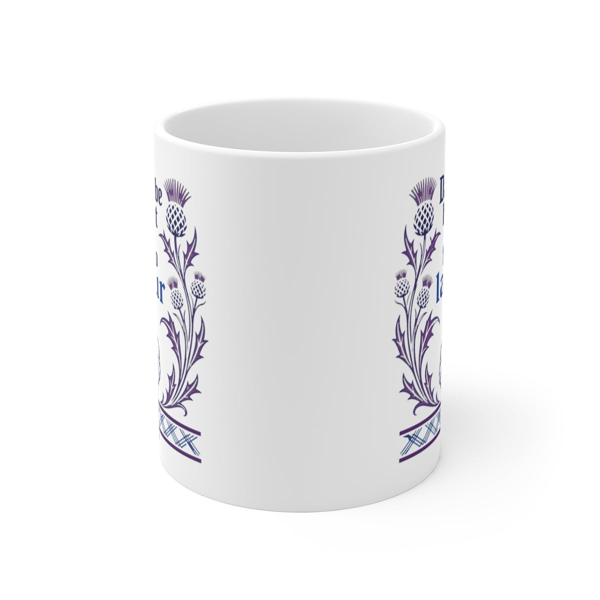 front view of the mug