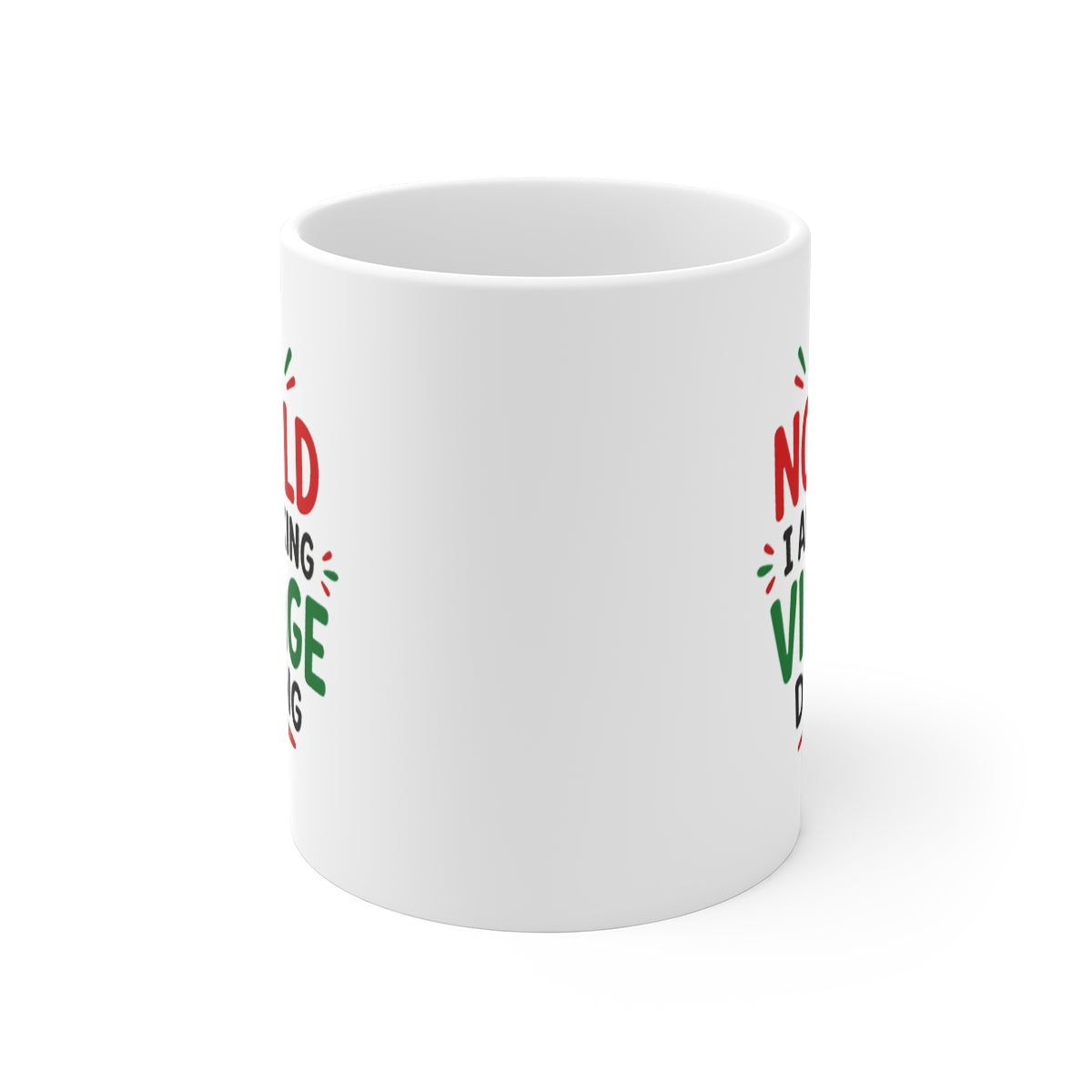 front view of the mug