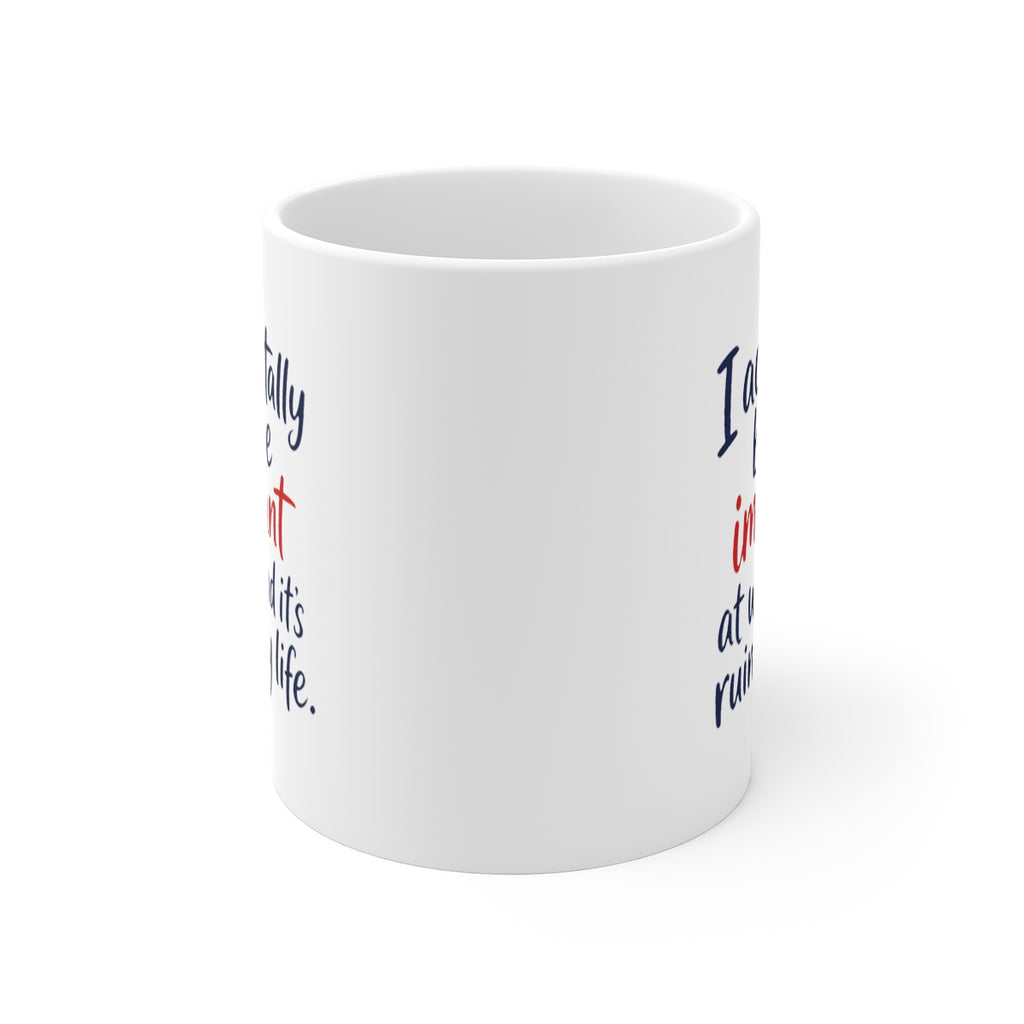 front view of the mug