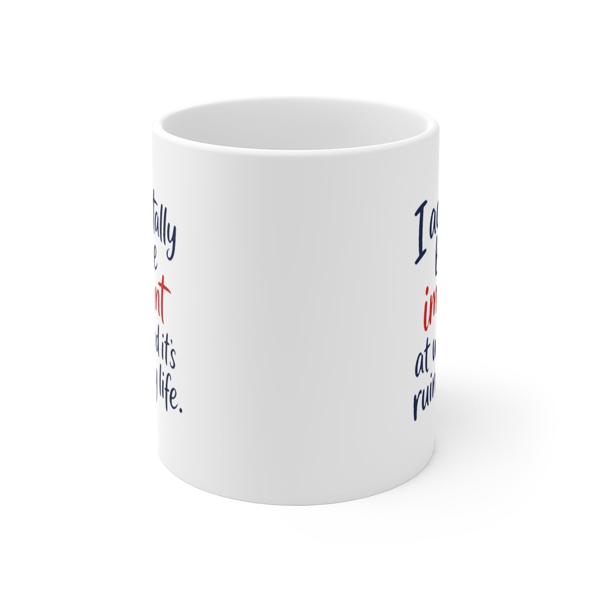 front view of the mug