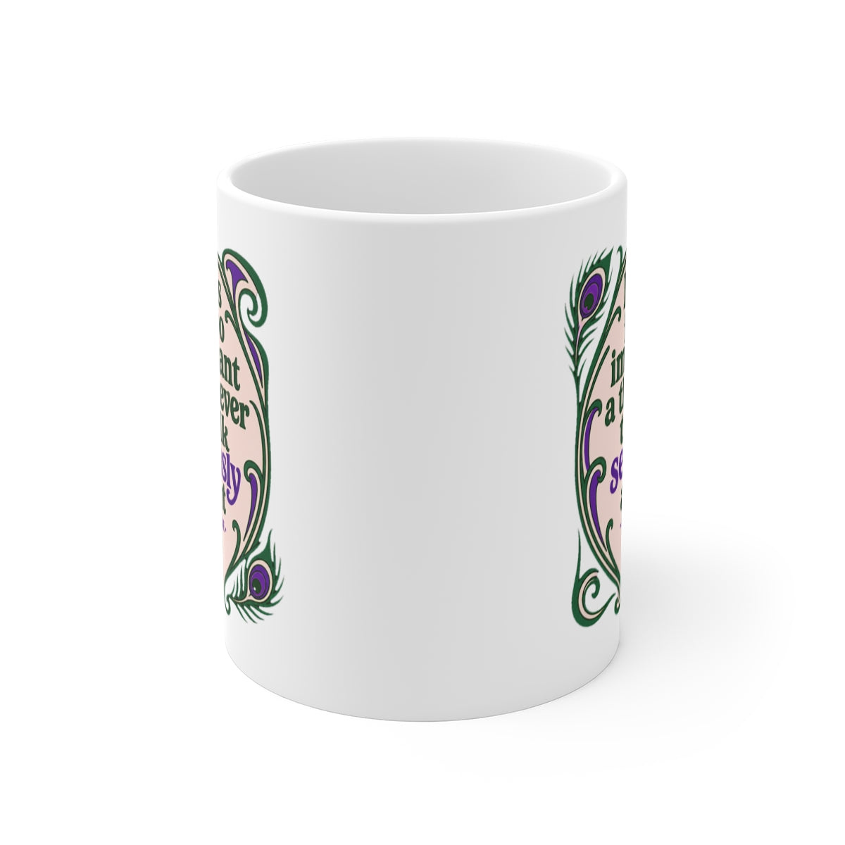 front view of the mug