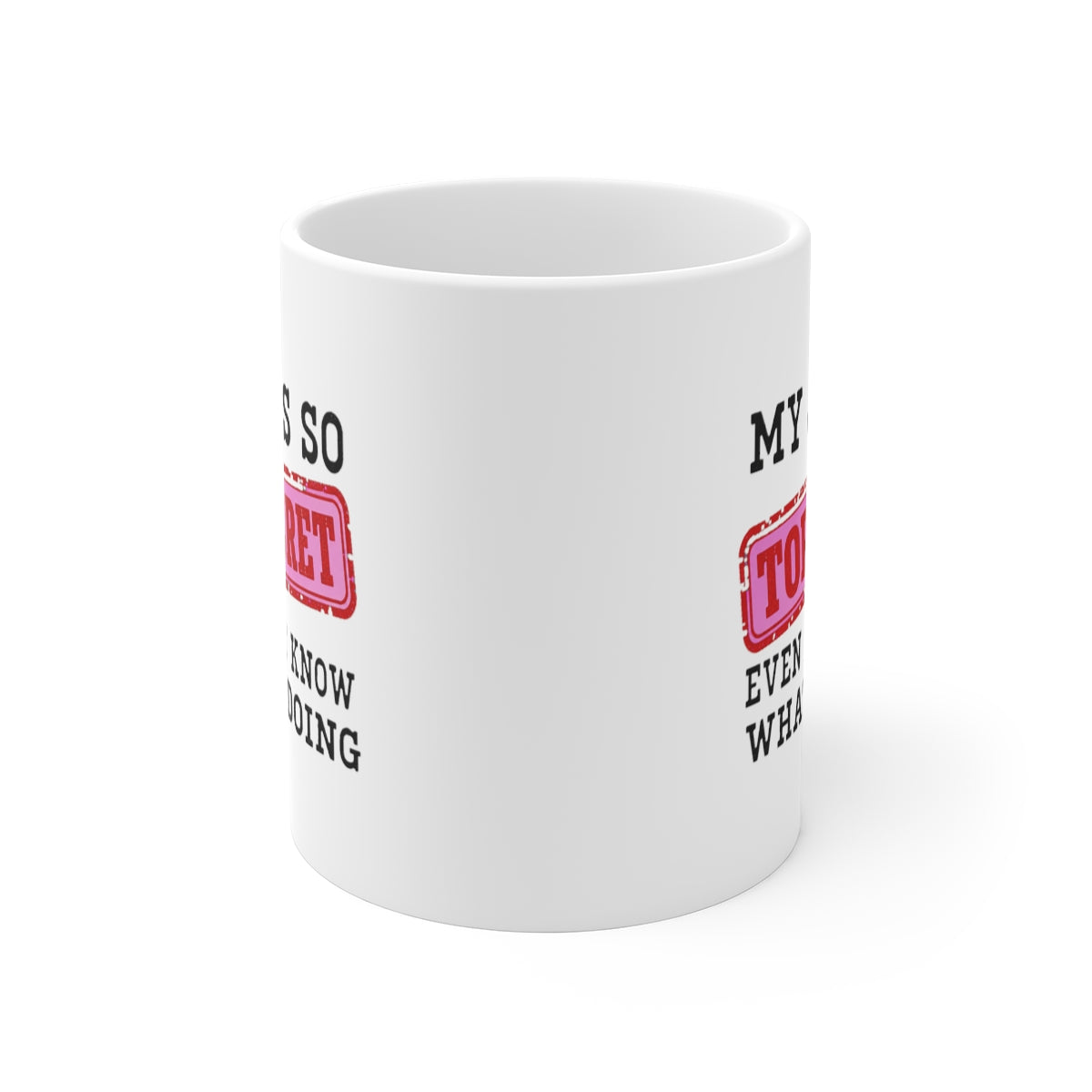 front view of the mug