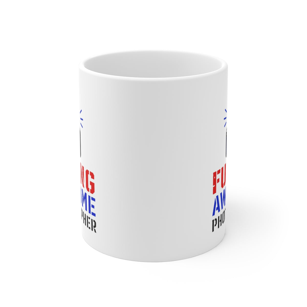 front view of the mug