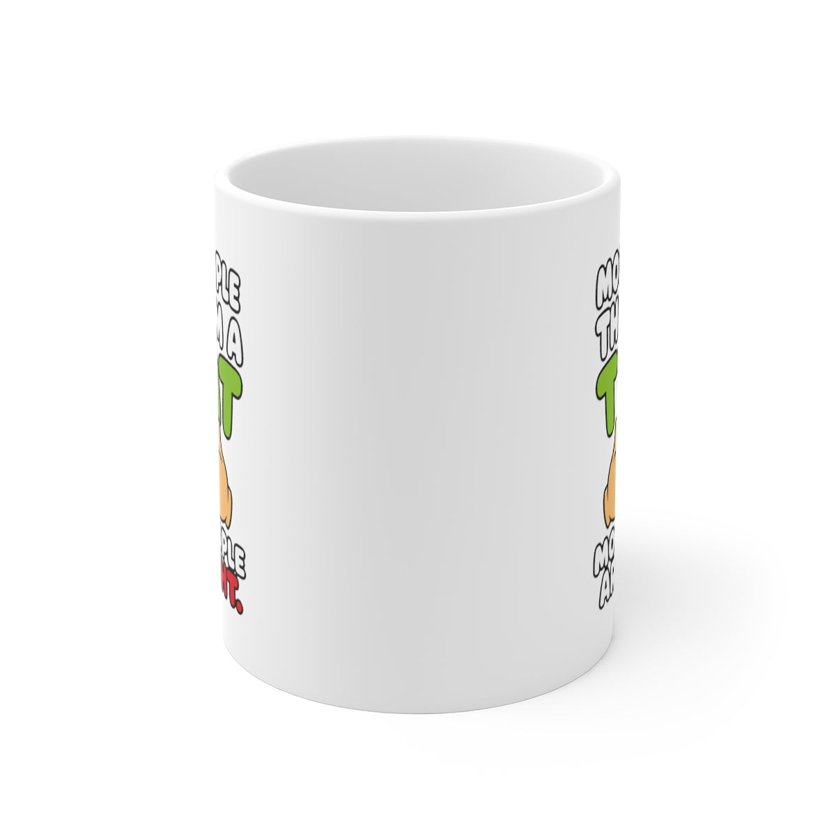 front view of the mug