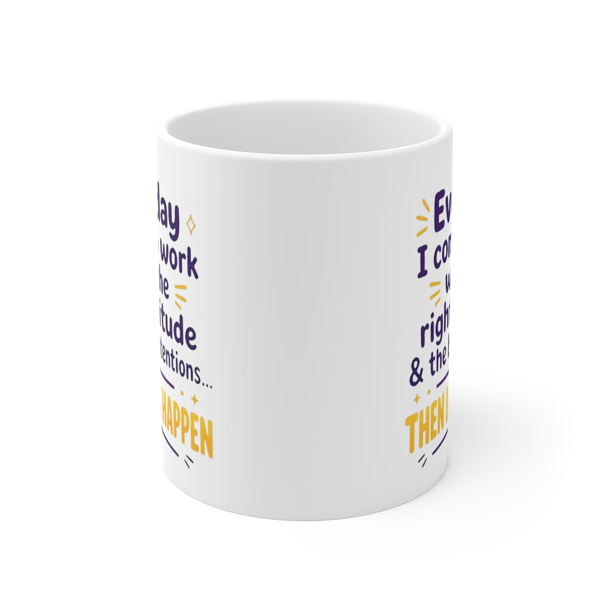 front view of the mug