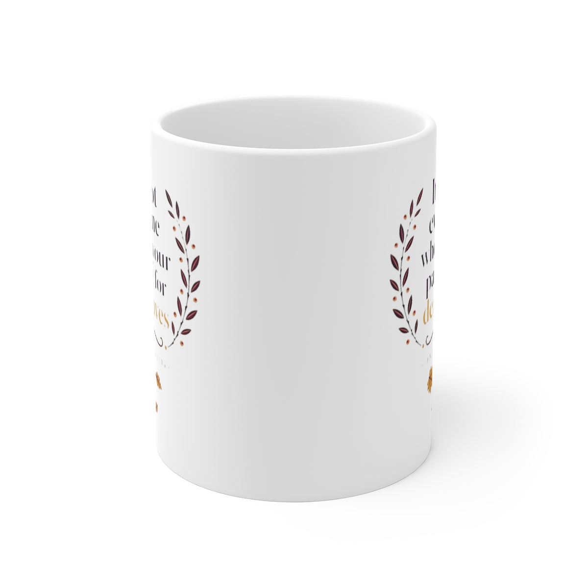 front view of the mug