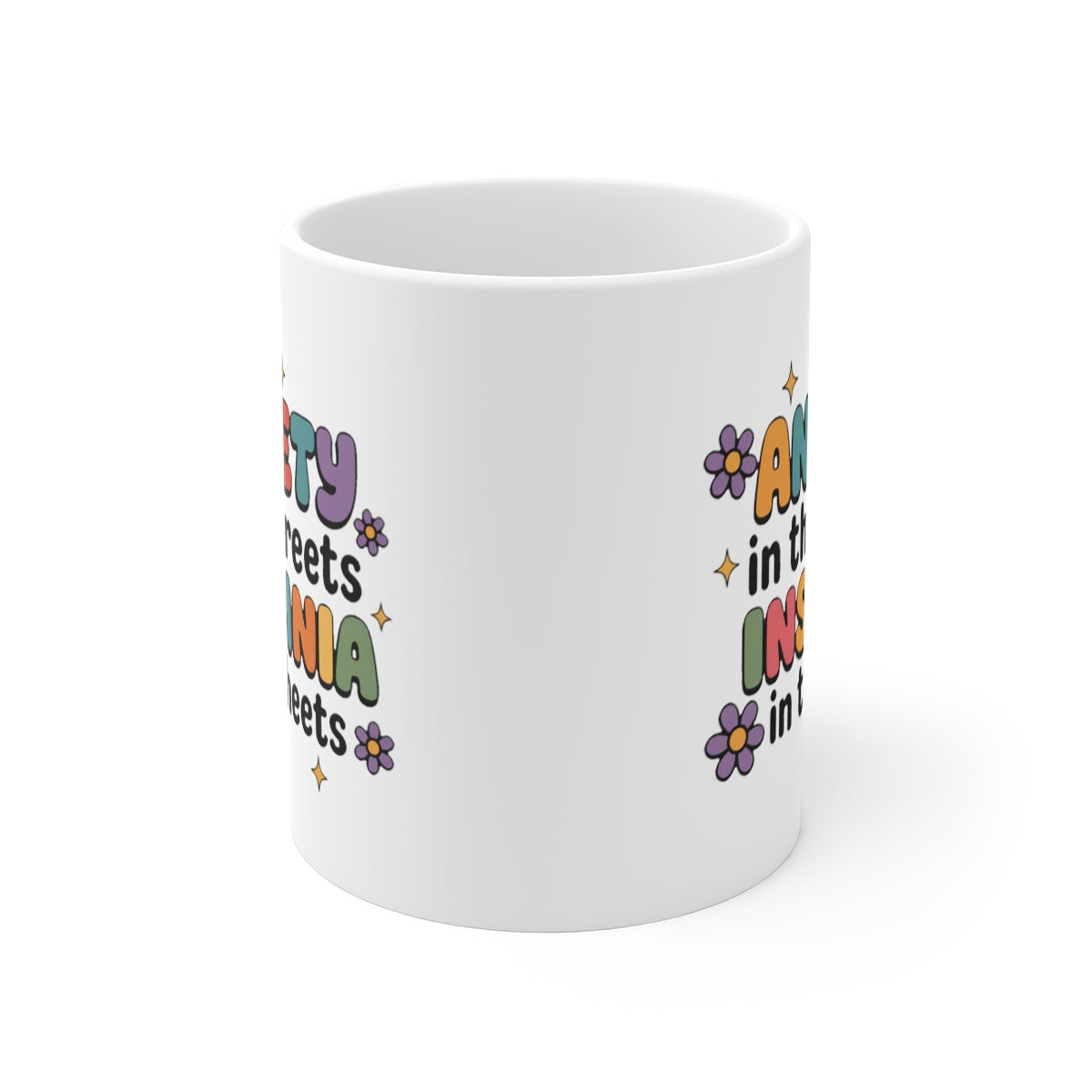 front view of the mug
