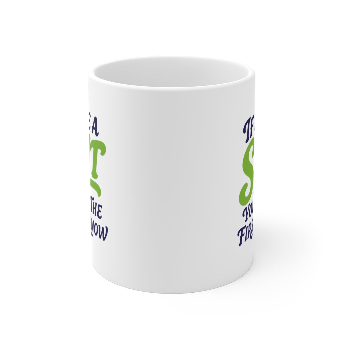 front view of the mug