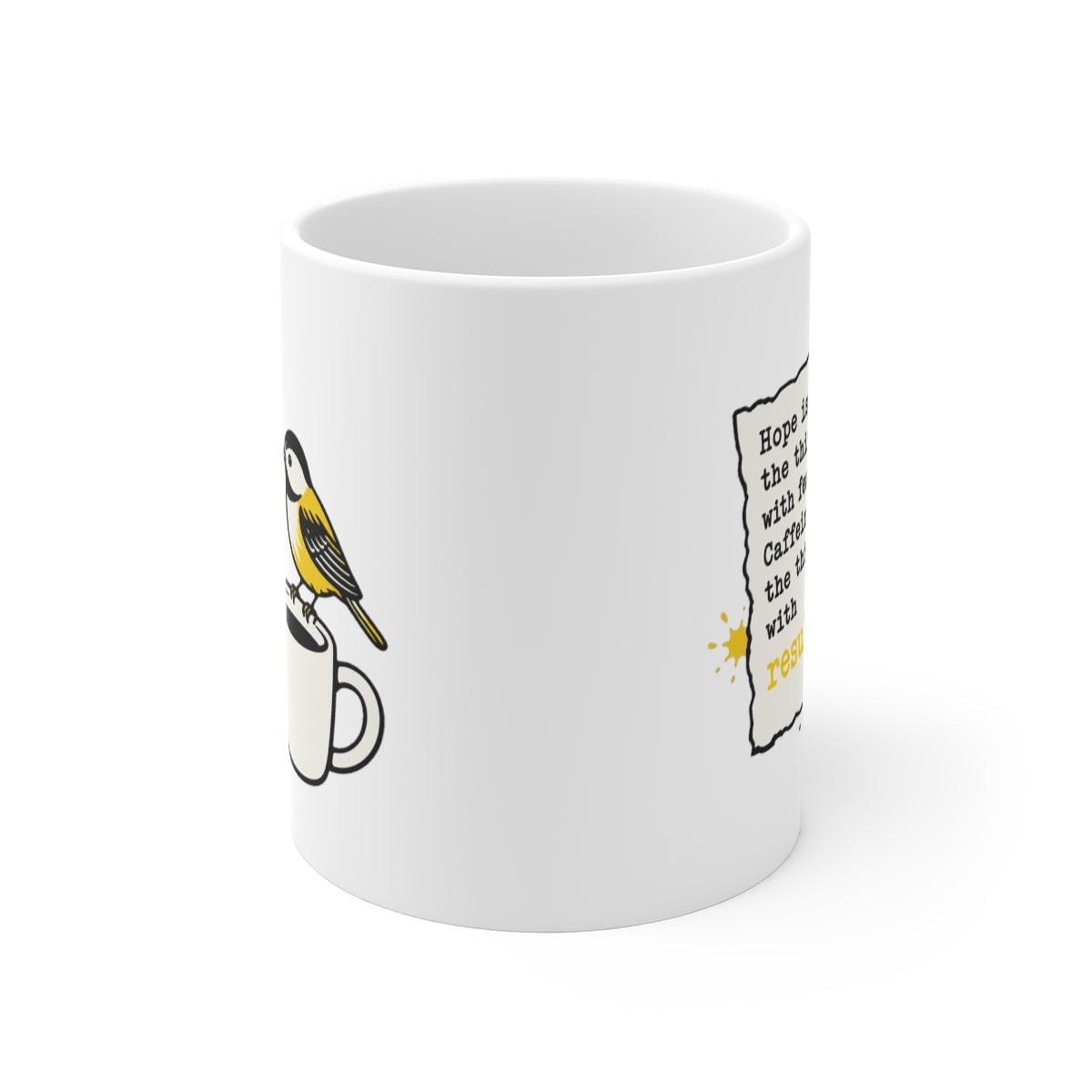 front view of the mug