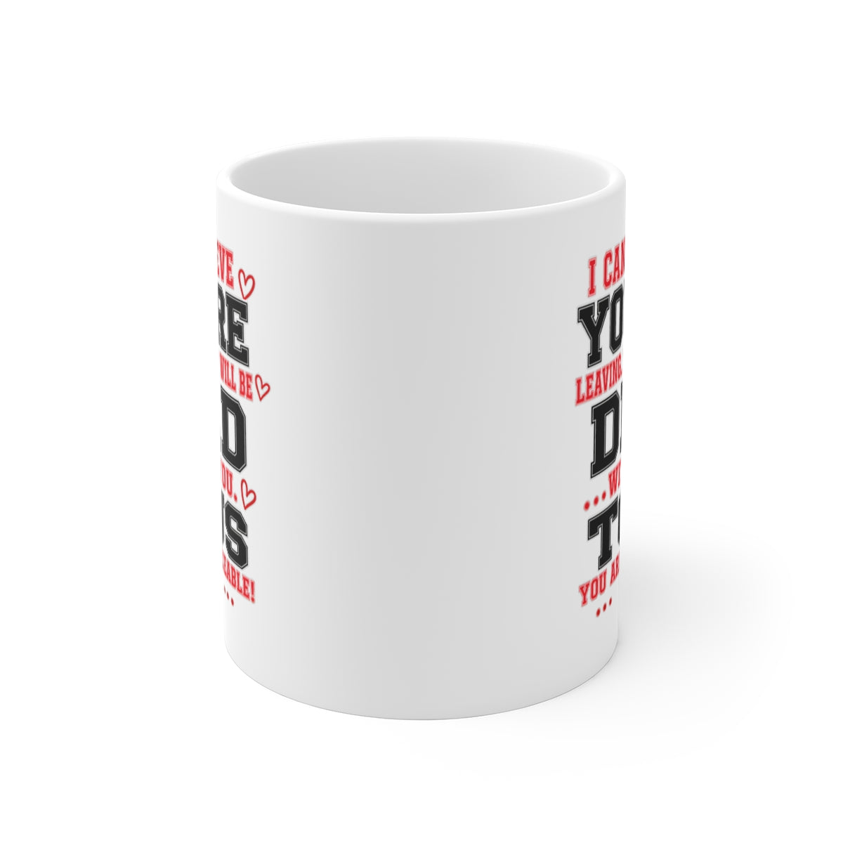 front view of the mug