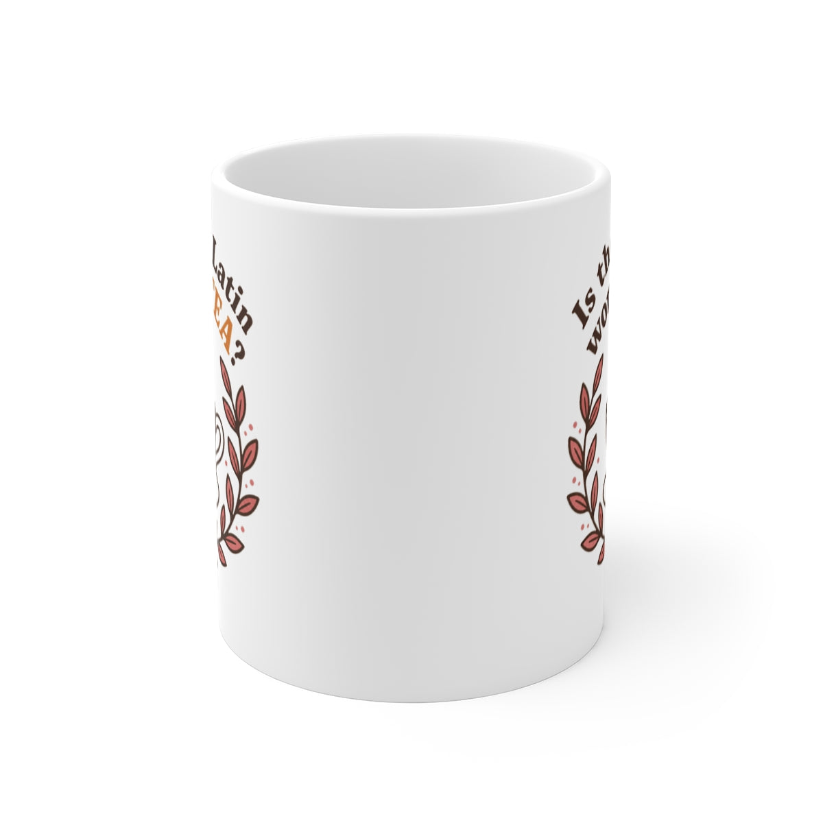 front view of the mug