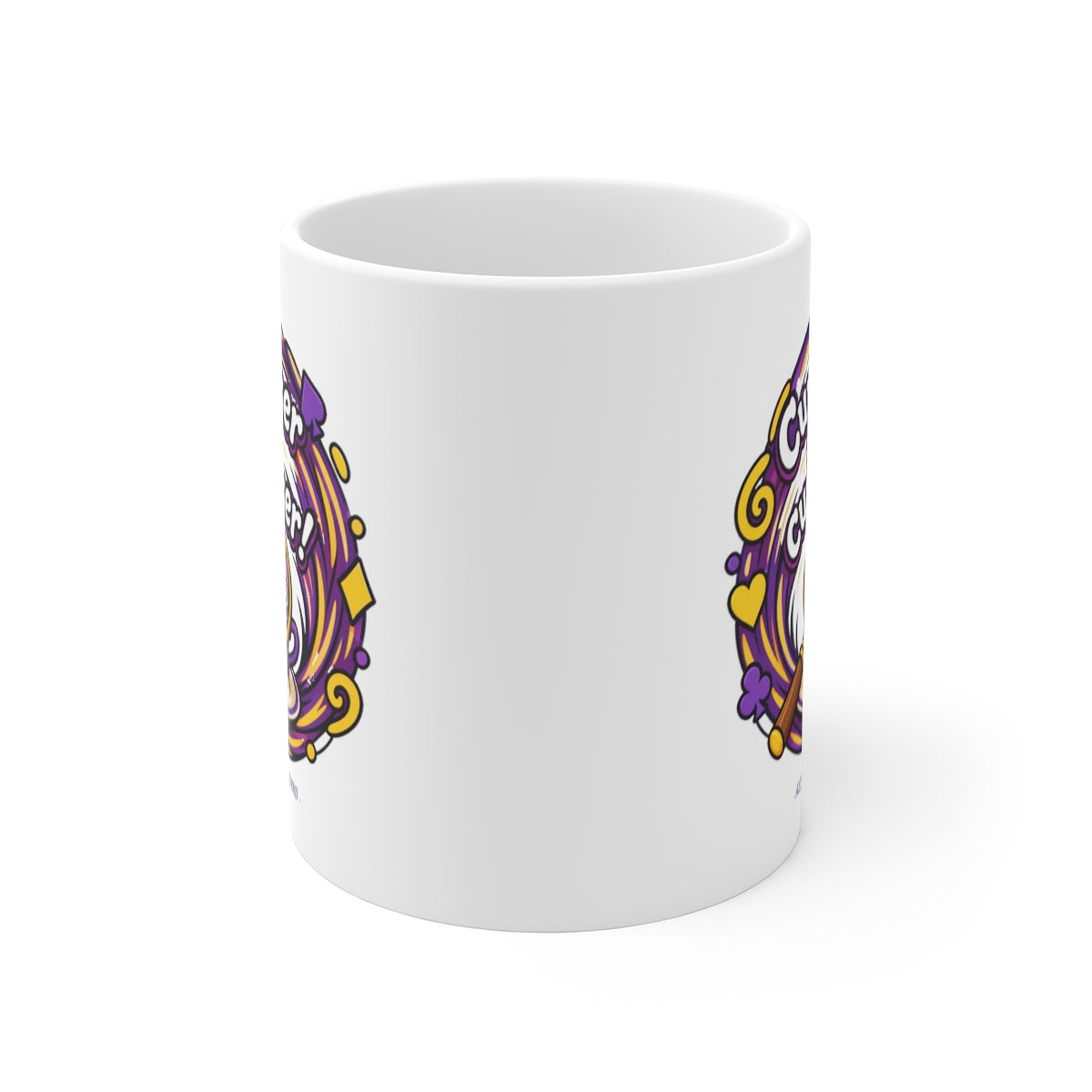 front view of the mug