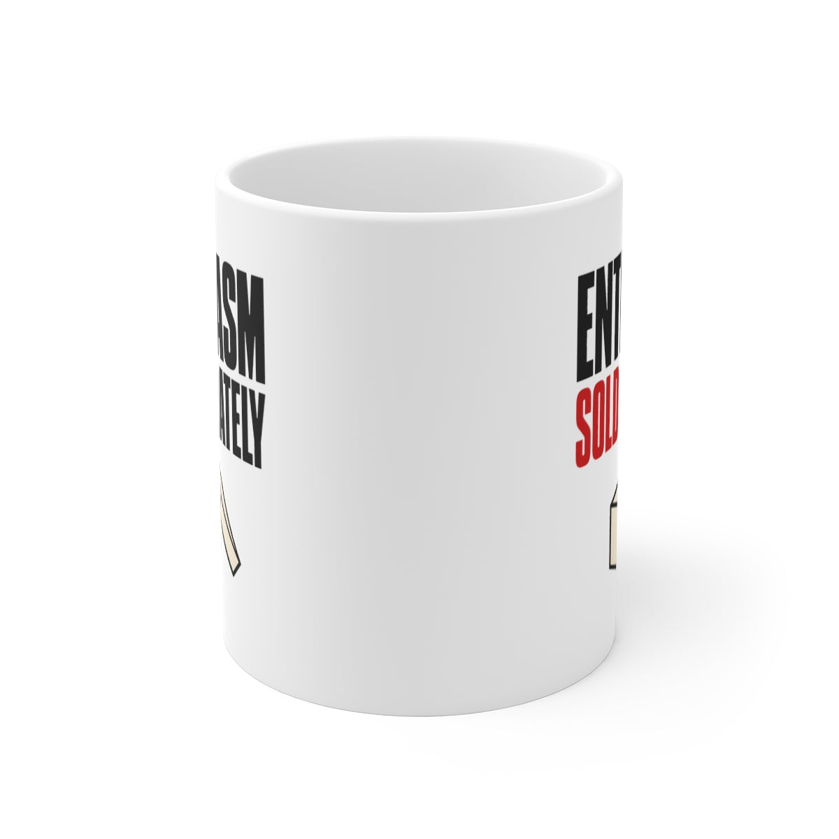 front view of the mug