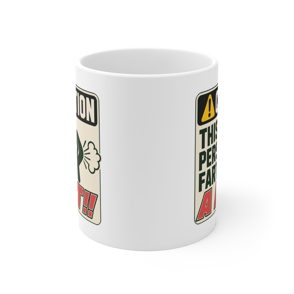 front view of the mug