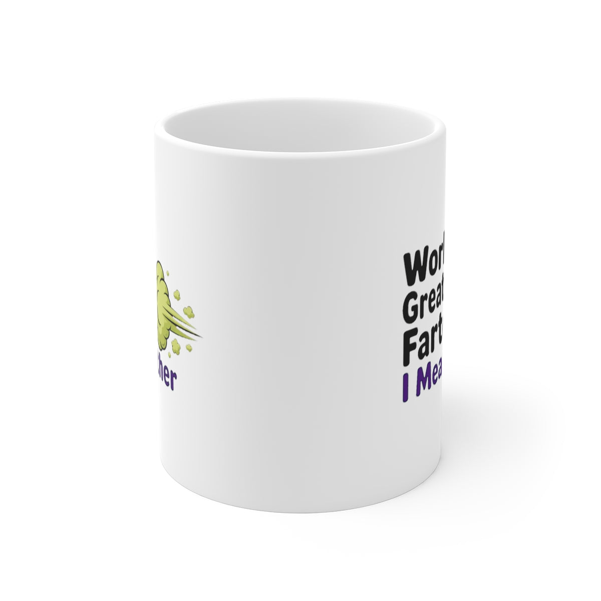 front view of the mug