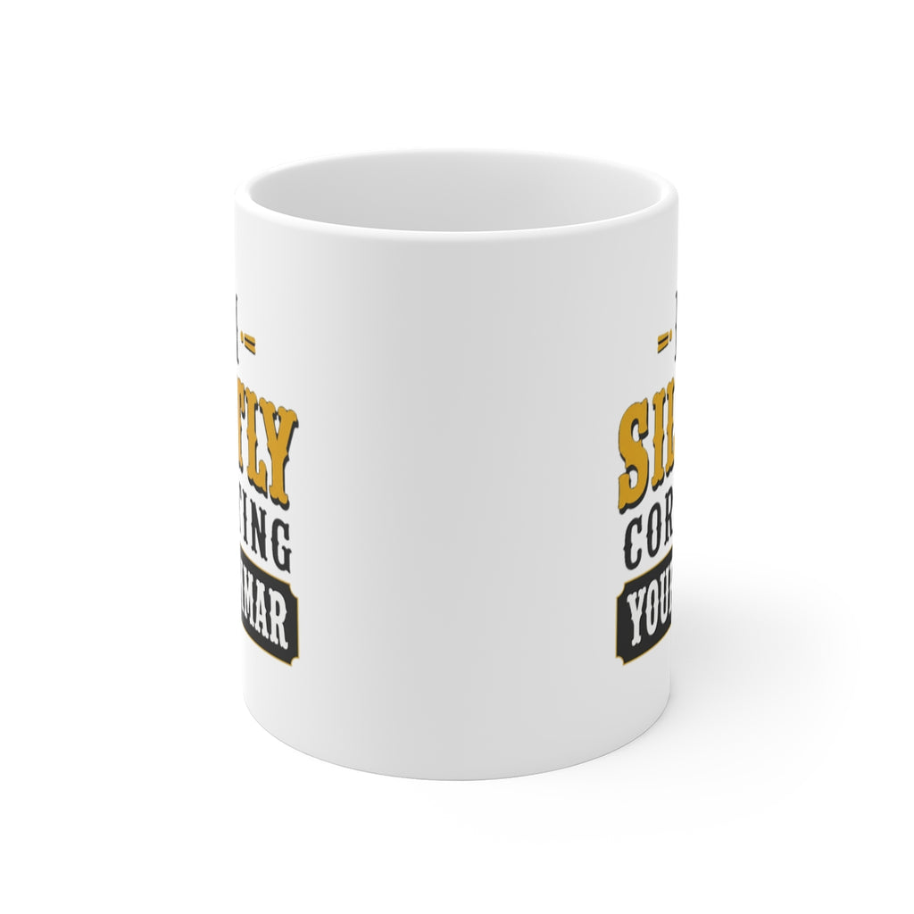 front view of the mug