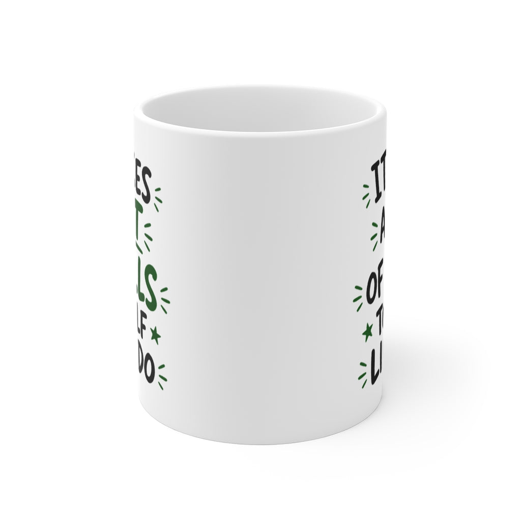 front view of the mug