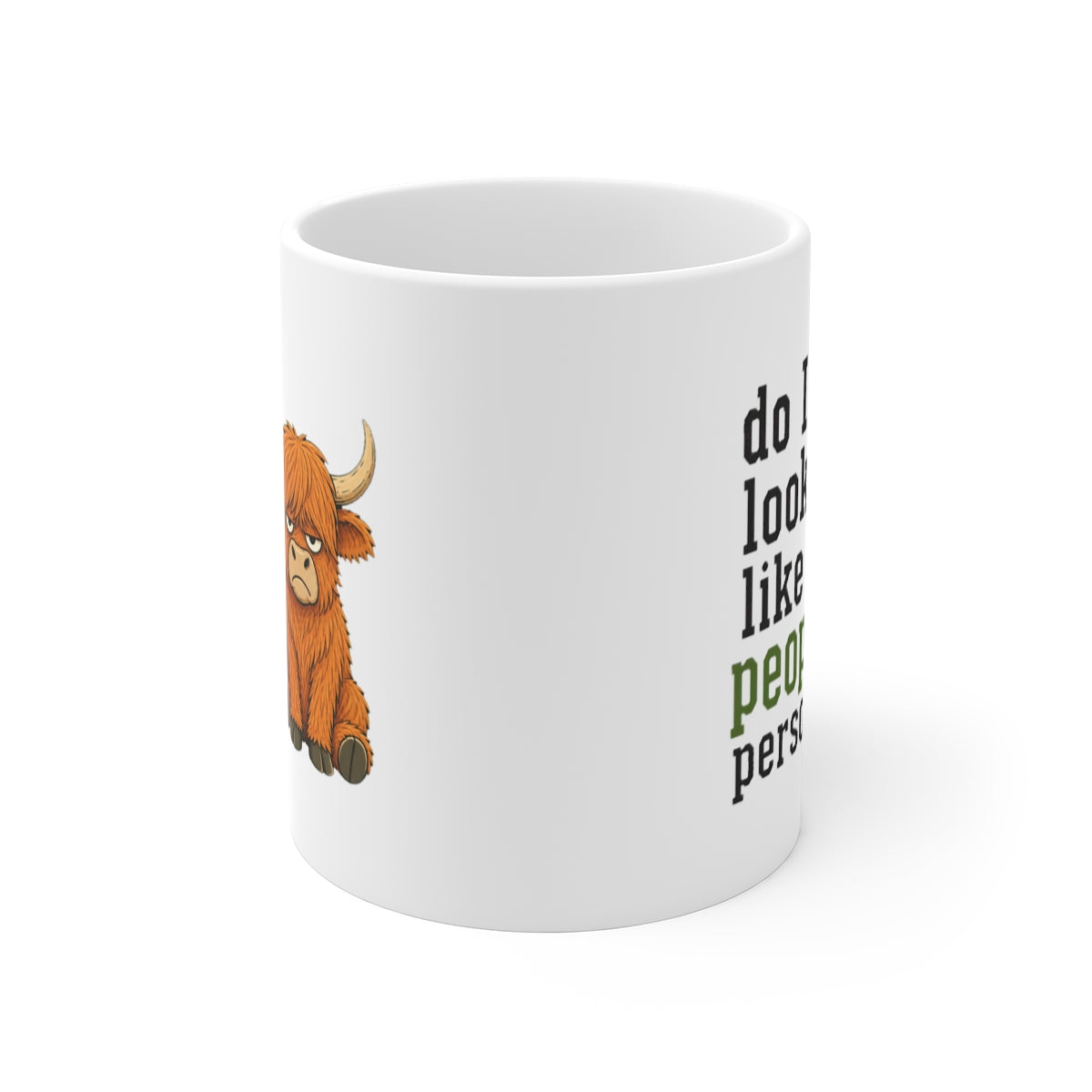 front view of the mug