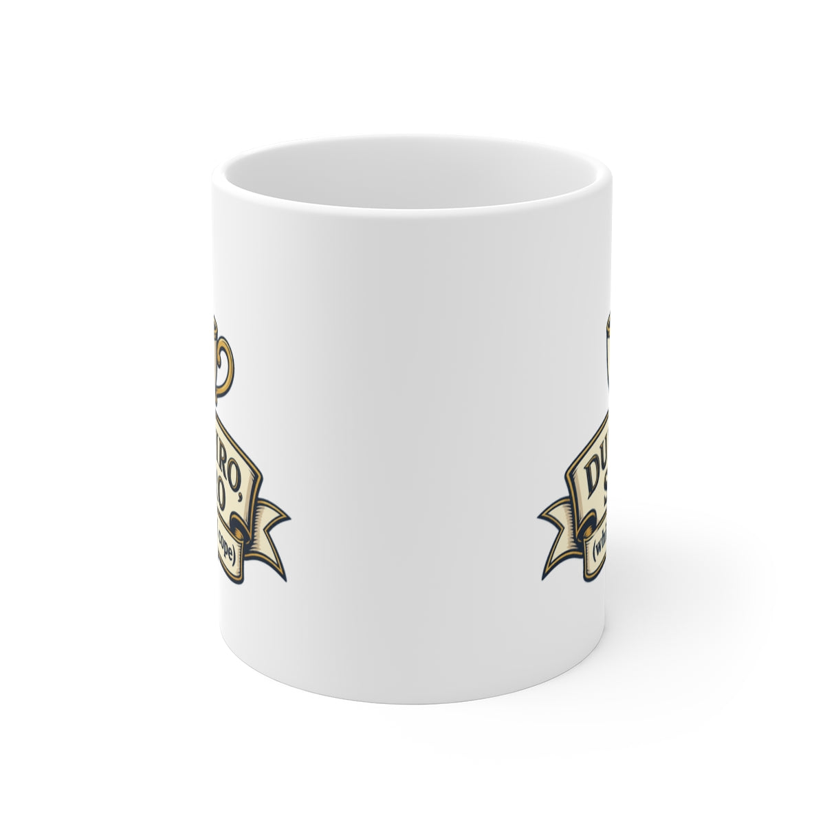 front view of the mug