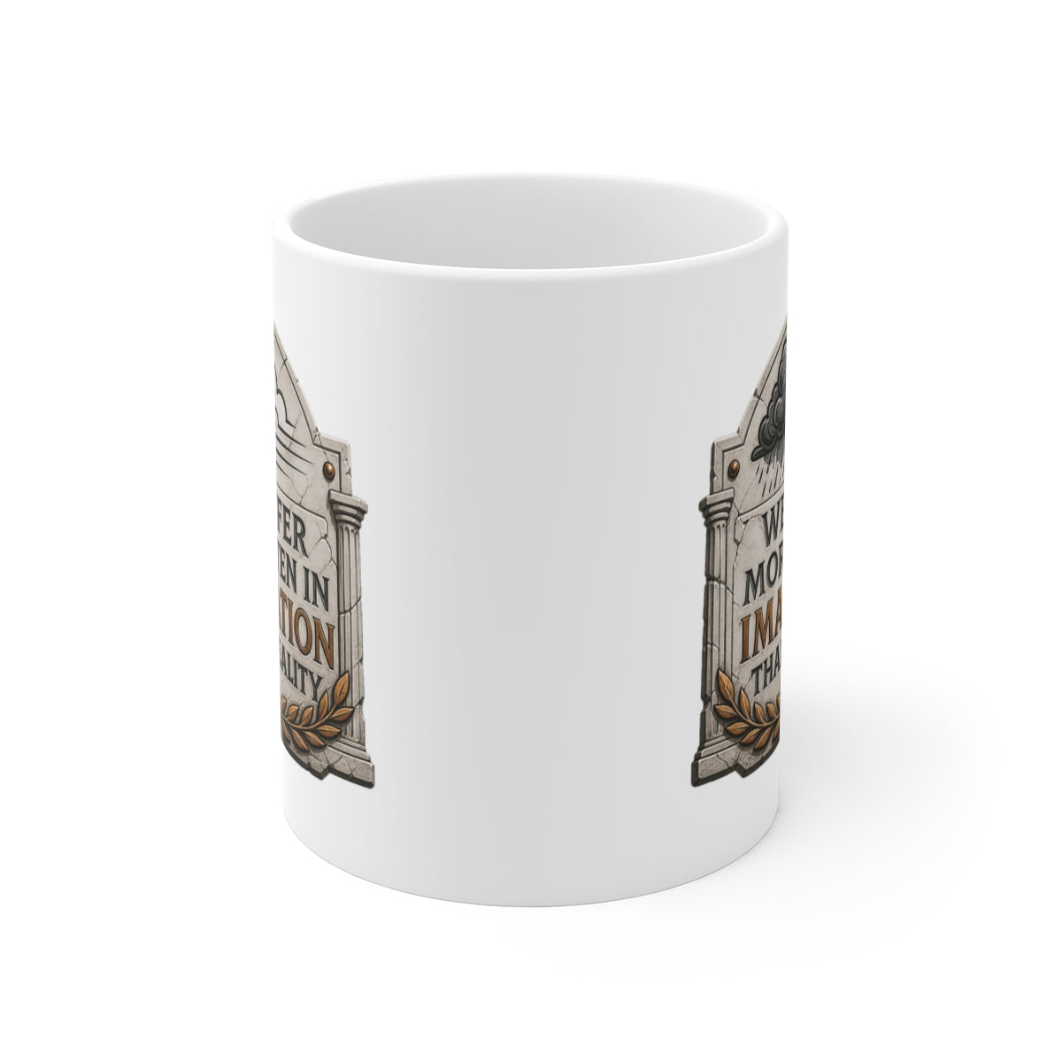 front view of the mug