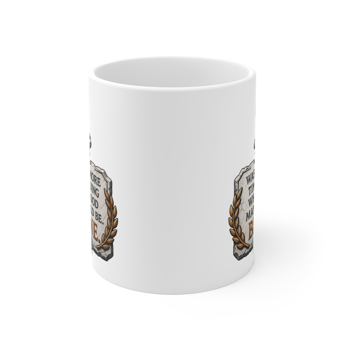front view of the mug