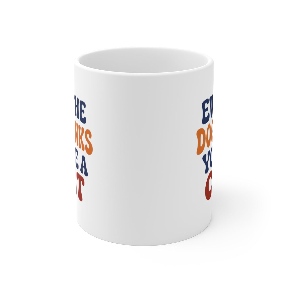 front view of the mug