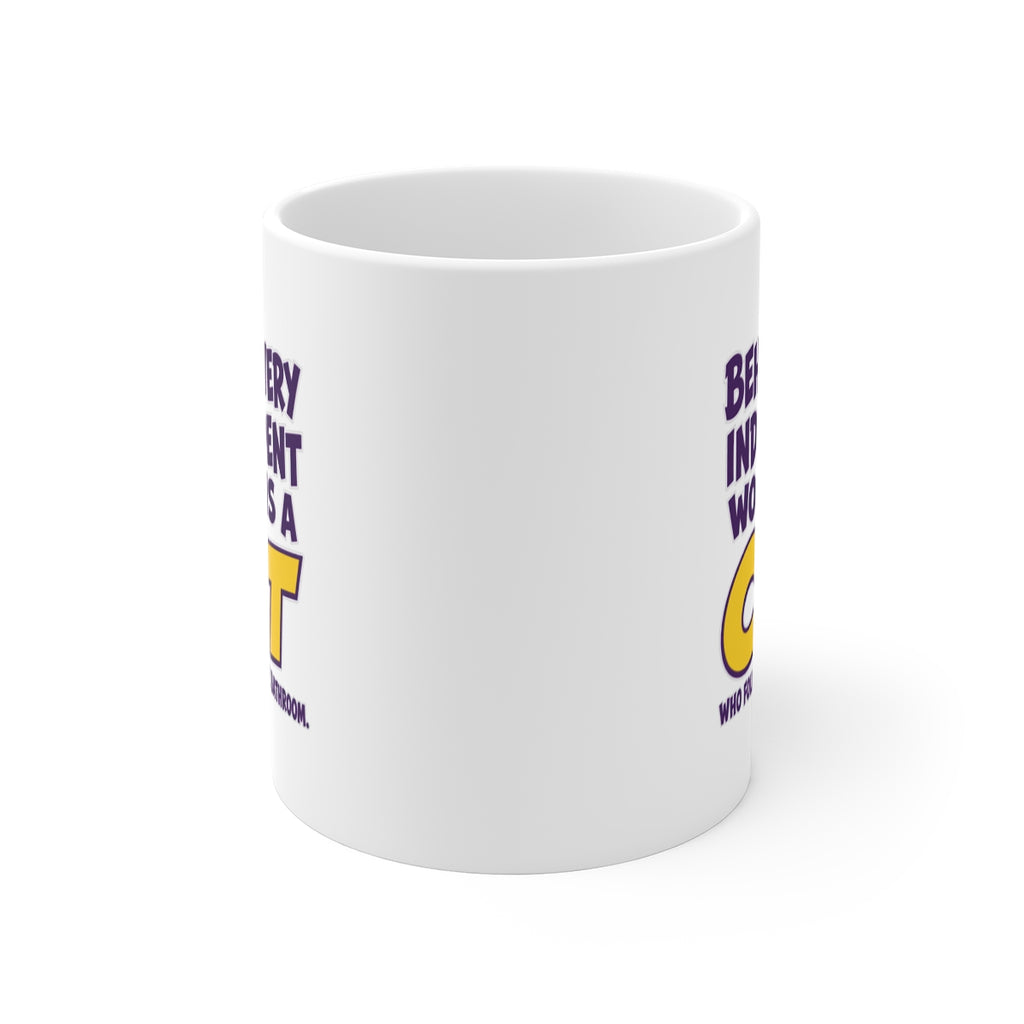 front view of the mug